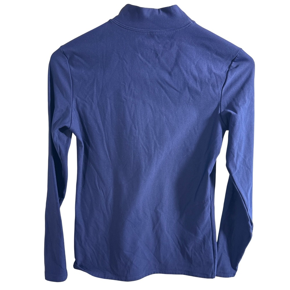 Under Armour Base Layer Mens Medium Mock Neck Long Sleeve Navy Compression Shirt - Picture 3 of 8